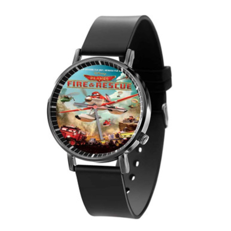 Disney Planes Fire And Rescue Black Quartz Watch Unisex With Premium Gift Box