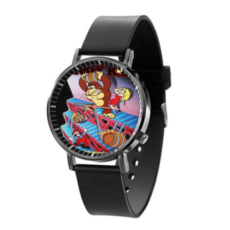 Donkey Kong Black Quartz Watch Unisex With Premium Gift Box