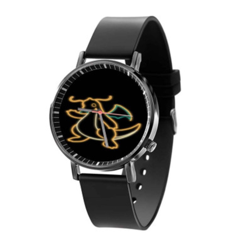 Dragonite Pokedex Pokemon Black Quartz Watch Unisex With Premium Gift Box