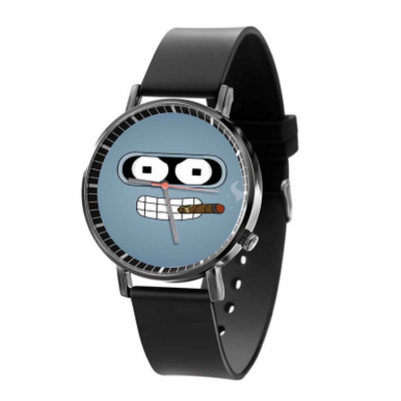 Futurama Face Smoke Black Quartz Watch Unisex With Premium Gift Box