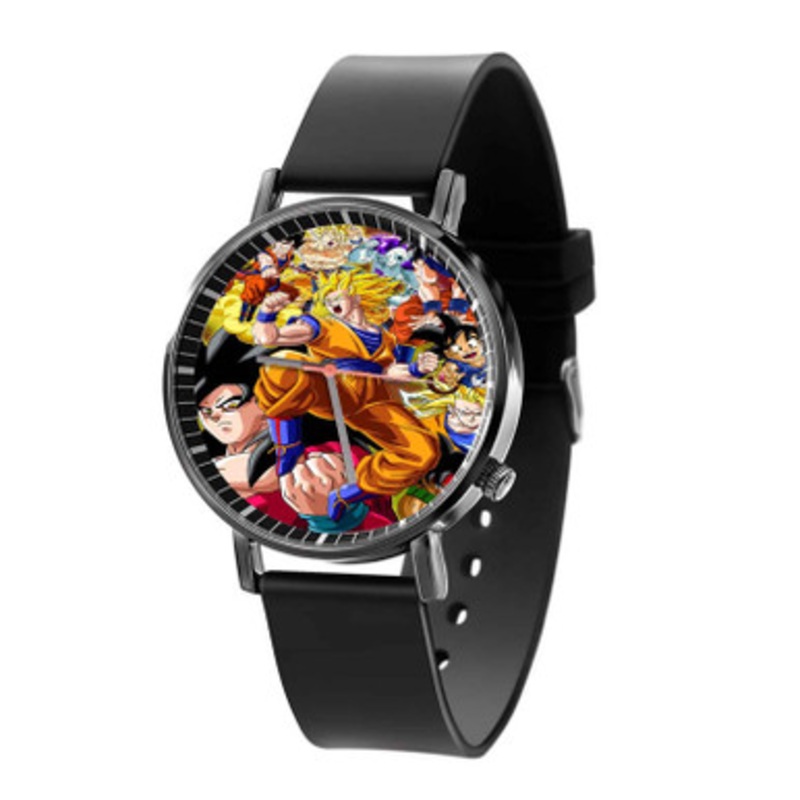 Goku Super Saiyan Collage Black Quartz Watch Unisex With Premium Gift Box