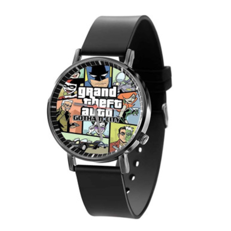 Grand Theft Auto Gotham City Black Quartz Watch Unisex With Premium Gift Box