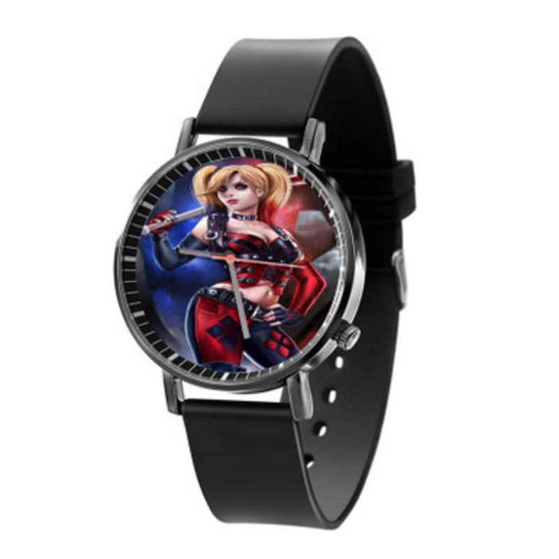 Harley Quinn Art Black Quartz Watch Unisex With Premium Gift Box