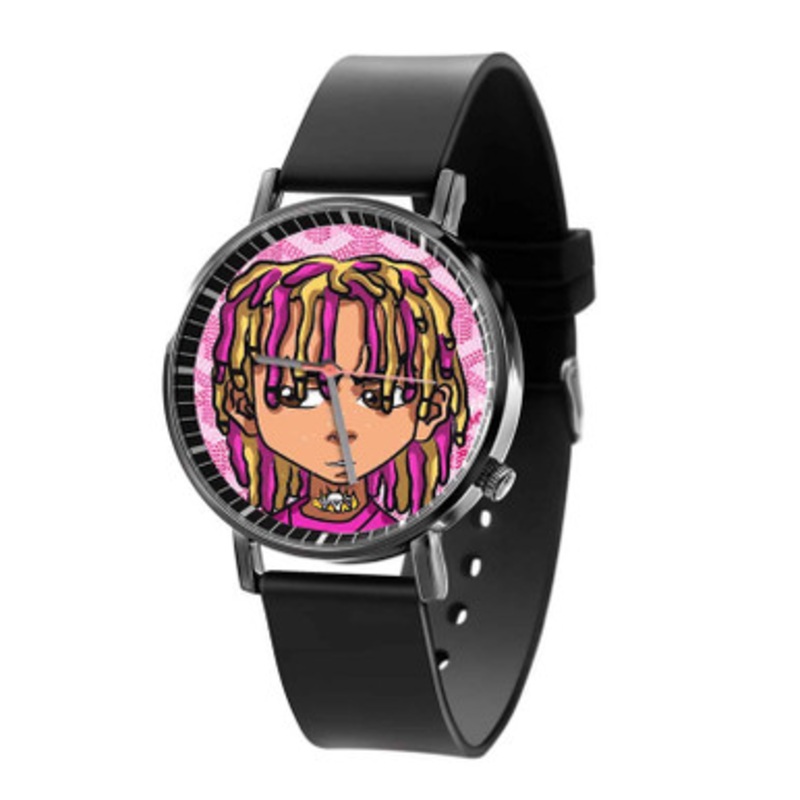 Lil Pump Art Black Quartz Watch Unisex With Premium Gift Box
