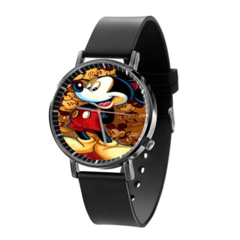 Mickey Mouse Black Quartz Watch Unisex With Premium Gift Box
