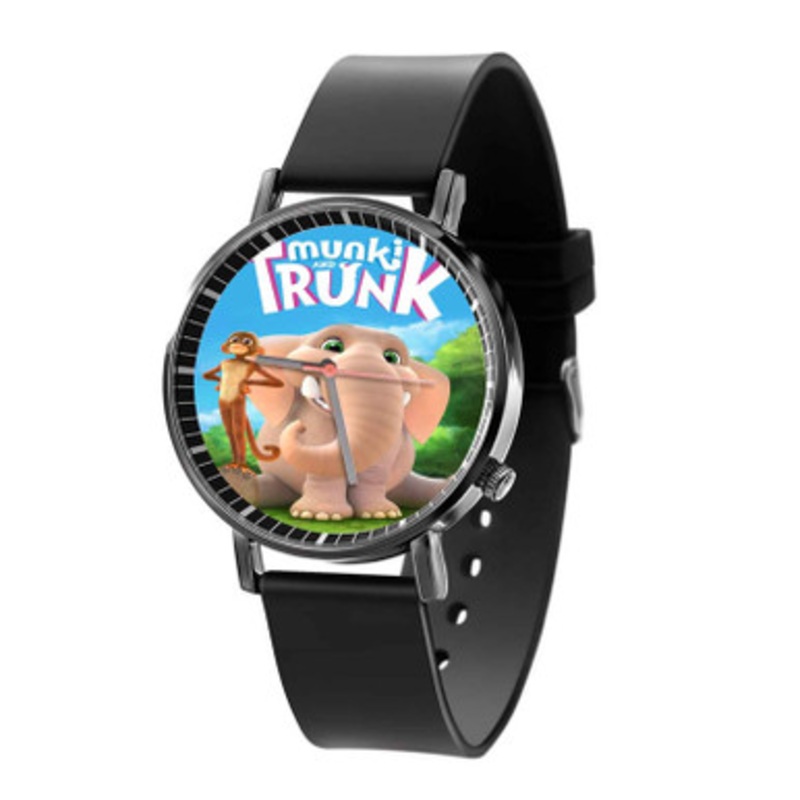 Munki and Trunk Black Quartz Watch With Premium Gift Box for Unisex