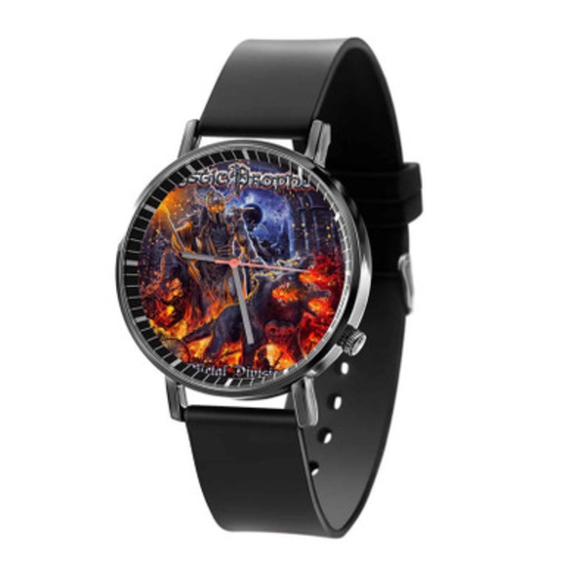 Mystic Prophecy Metal Division Black Quartz Watch Unisex With Premium Gift Box