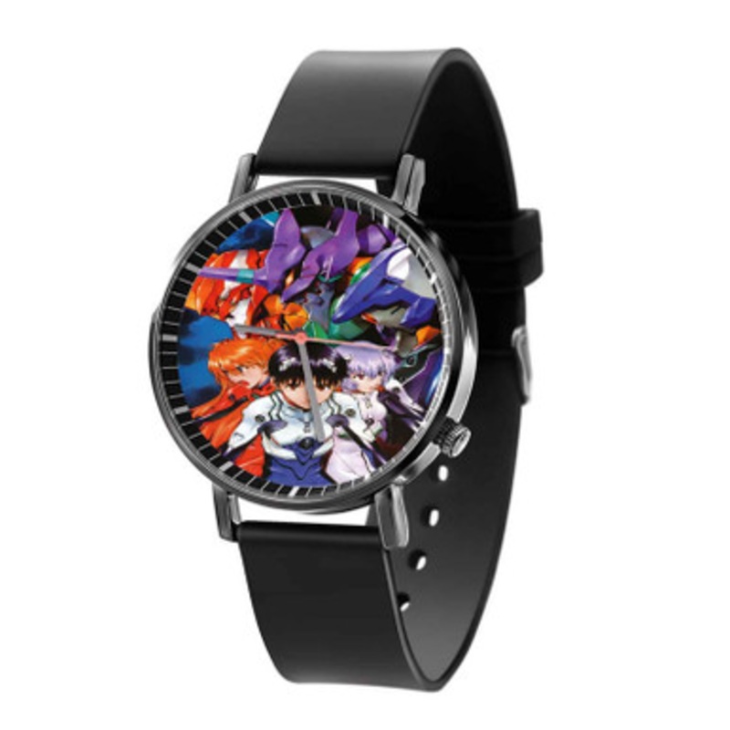 Neon Genesis Evangelion Asuka Langley Soryu Rei Ayanami Shinji I Unisex Black Quartz Watch With Premium Gift Box