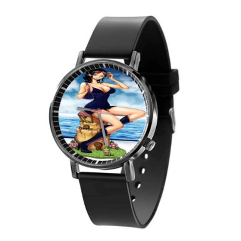 Nico Robin One Piece Black Quartz Watch Unisex With Premium Gift Box