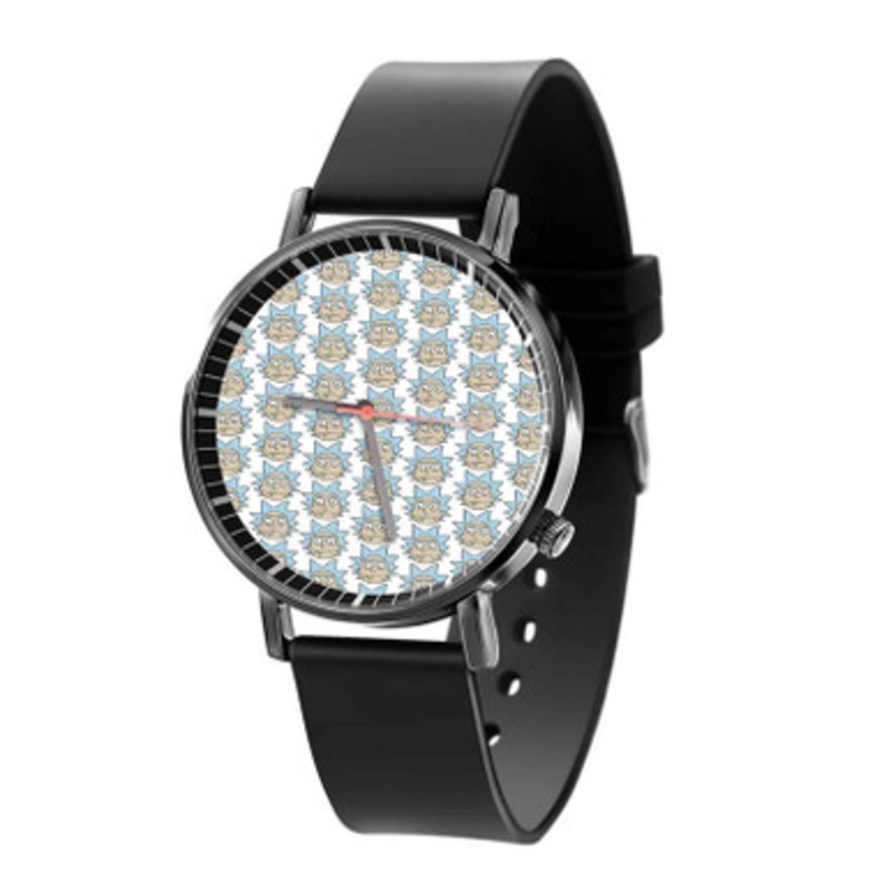 Rick and Morty Pattern Unisex Black Quartz Watch With Premium Gift Box