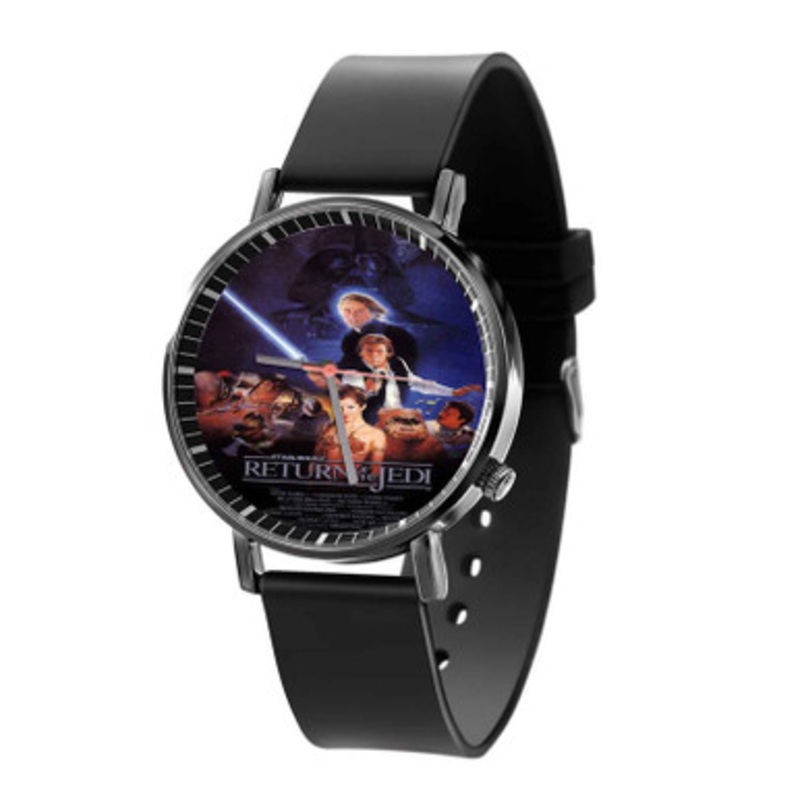 Star Wars Return Of The Jedi Black Quartz Watch Unisex With Premium Gift Box