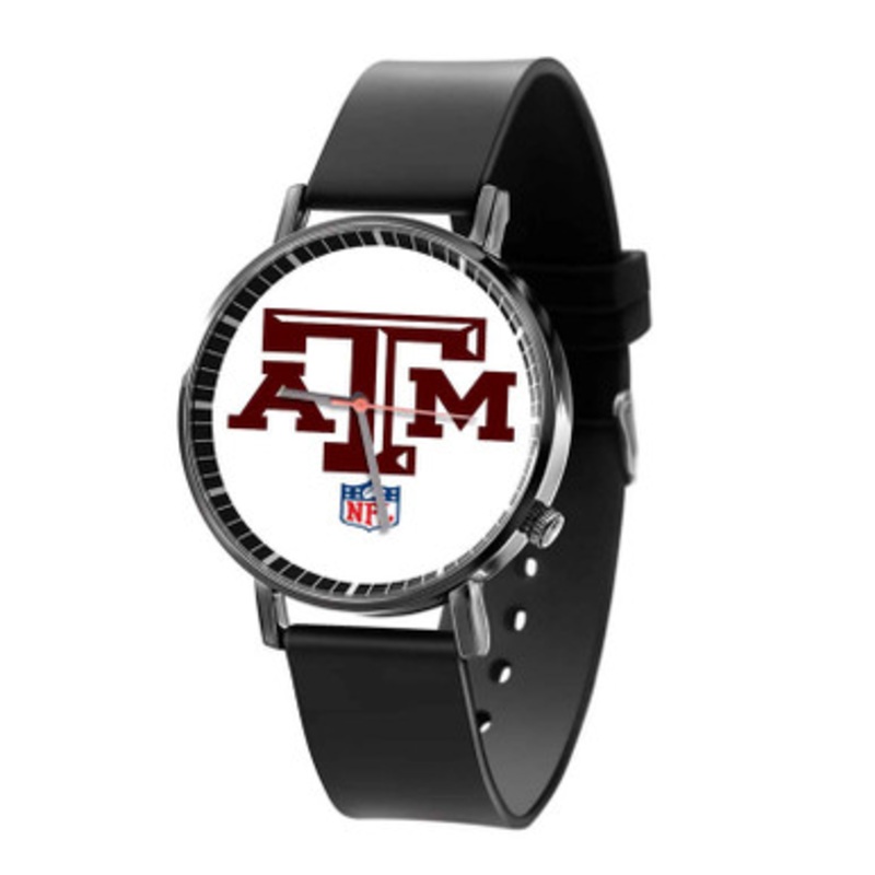Texas A M White Black Quartz Watch Unisex With Premium Gift Box