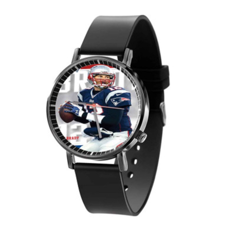 Tom Brady New England Patriots Black Quartz Watch Unisex With Premium Gift Box