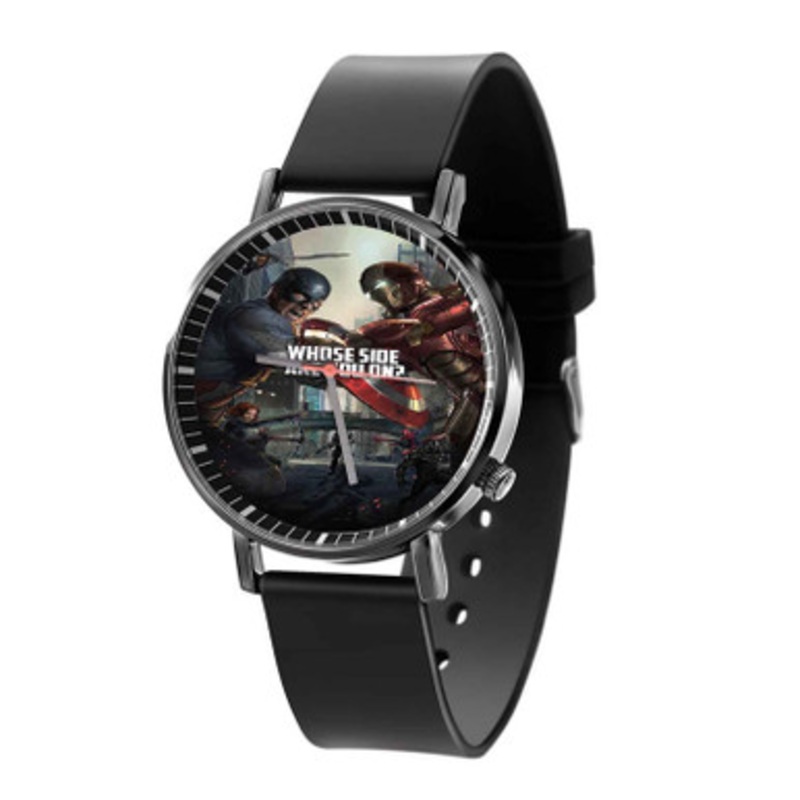 Who Side Are You One Civil War Black Quartz Watch Unisex With Premium Gift Box