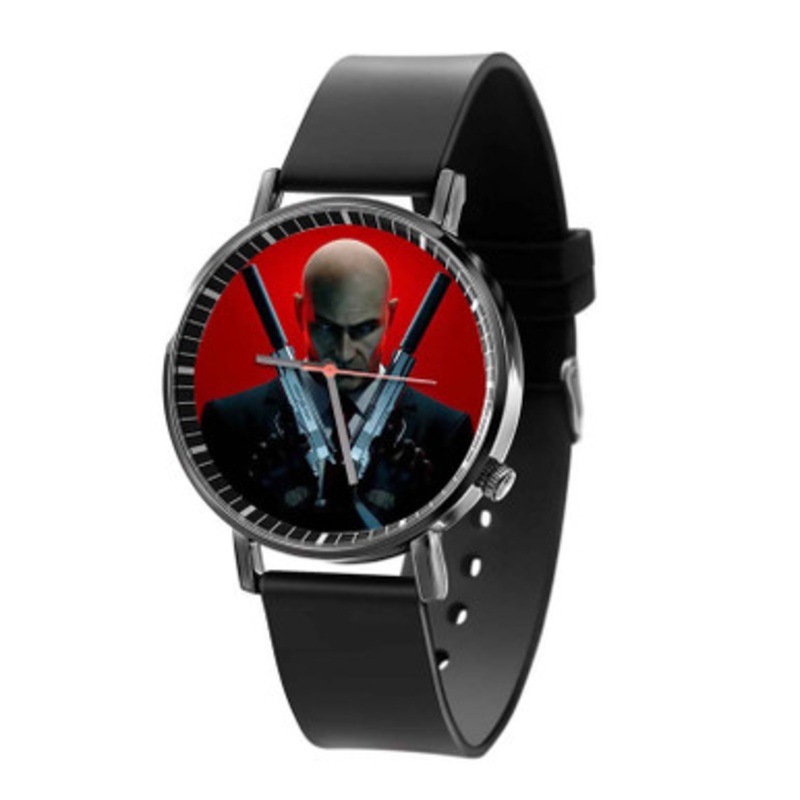 Agent 47 Hitman Black Quartz Watch With Premium Gift Box for Unisex