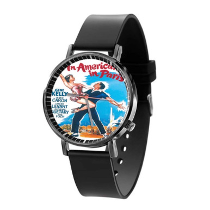An American in Paris Unisex Black Quartz Watch With Premium Gift Box