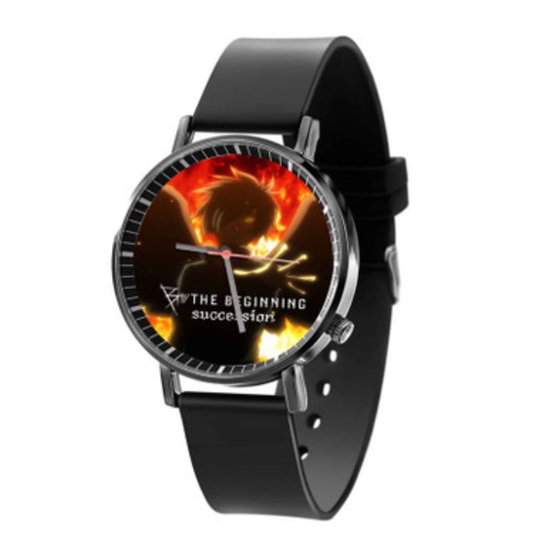B The Beginning Black Quartz Watch Unisex With Premium Gift Box