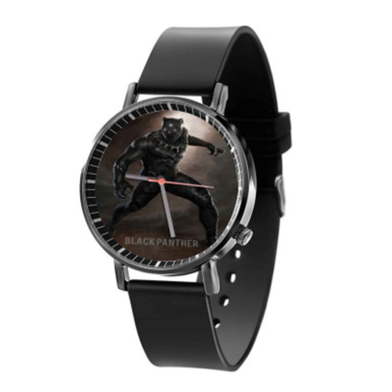 Black Panther Captain America Civil War Black Quartz Watch Unisex With Premium Gift Box
