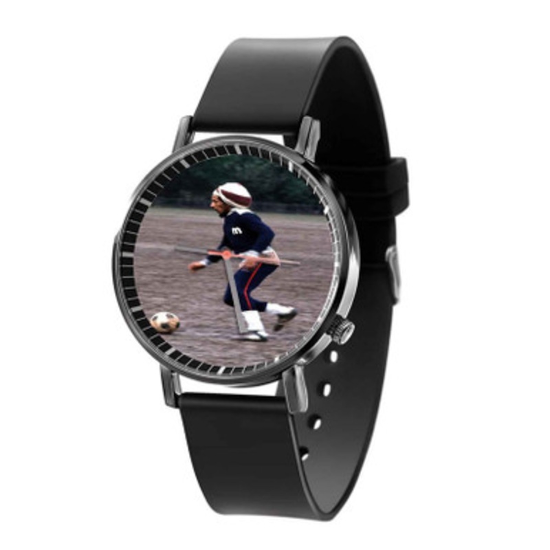 Bob Marley Playing Football Black Quartz Watch Unisex With Premium Gift Box