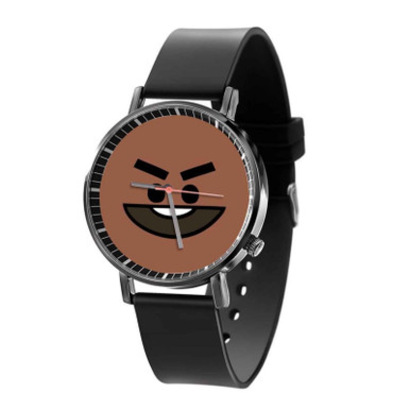BT21 Shooky Black Quartz Watch Unisex With Premium Gift Box