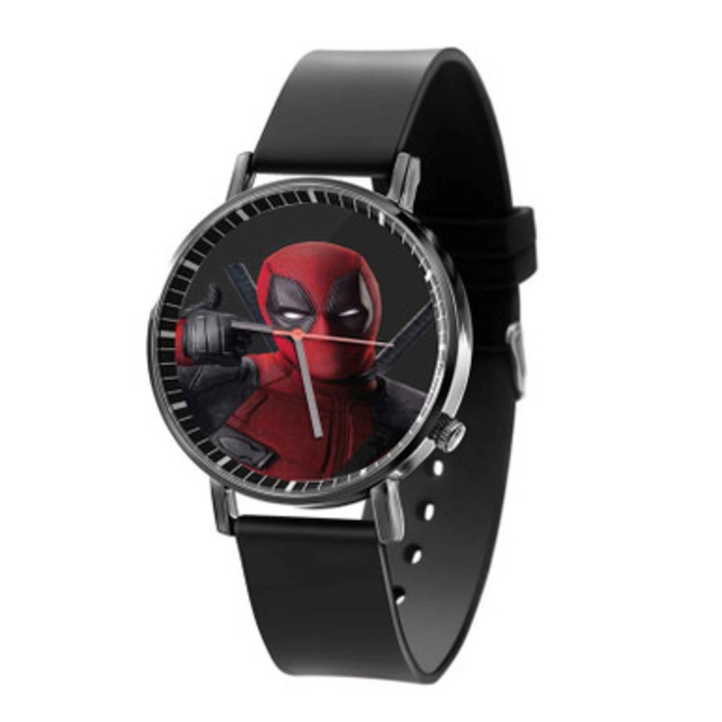 Deadpool Smile on Mask Black Quartz Watch Unisex With Premium Gift Box