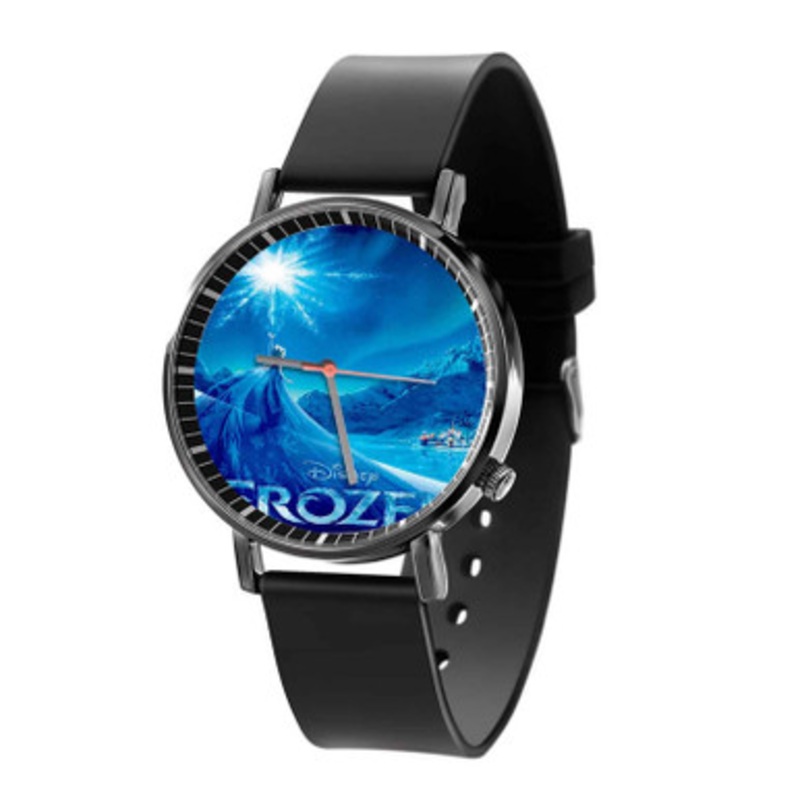 Disney Frozen Priness Elsa Magic Black Quartz Watch Unisex With Premium Gift Box