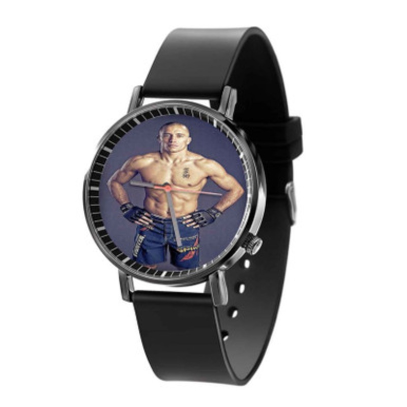 Georges St Pierre UFC Black Quartz Watch Unisex With Premium Gift Box