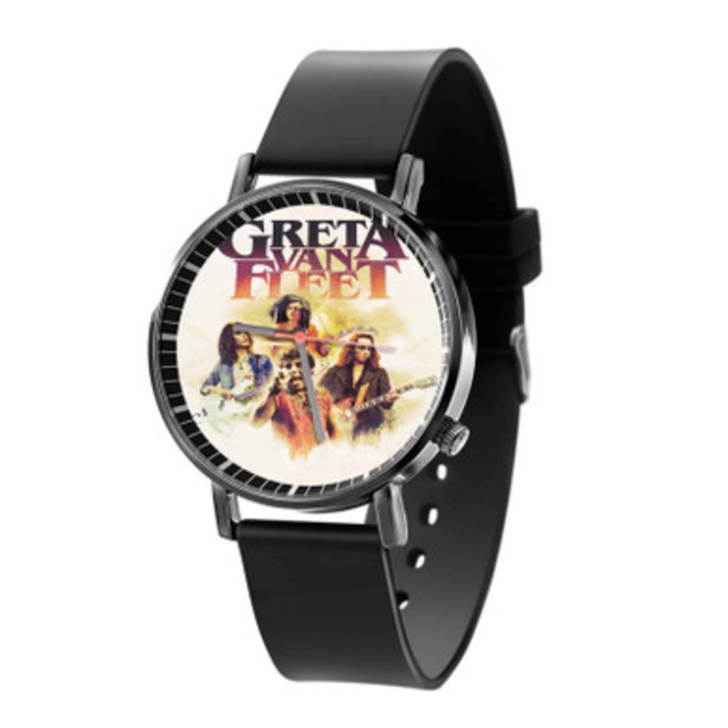 Greta Van Fleet Black Quartz Watch With Premium Gift Box for Unisex
