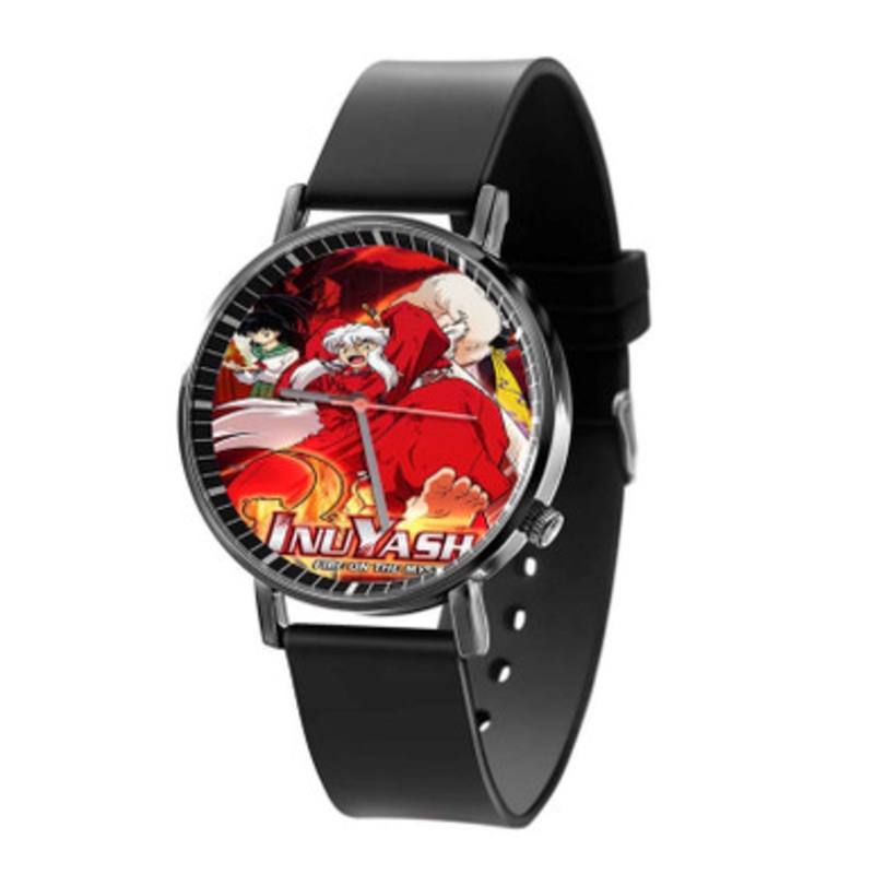 Inu Yasha Fire on The Mystic Island Unisex Black Quartz Watch With Premium Gift Box