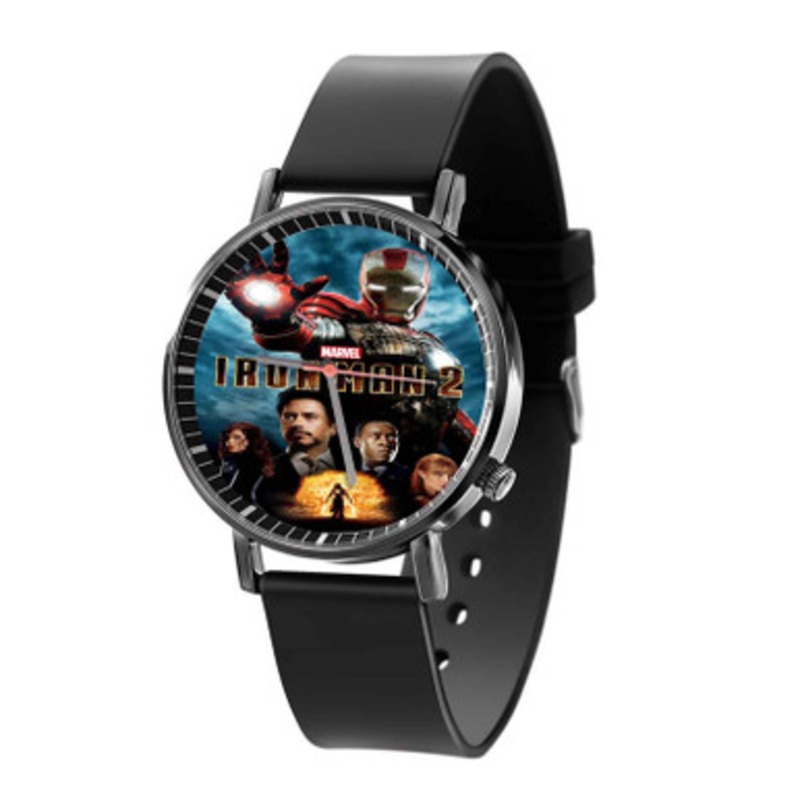 Iron Man 2 Black Quartz Watch Unisex With Premium Gift Box