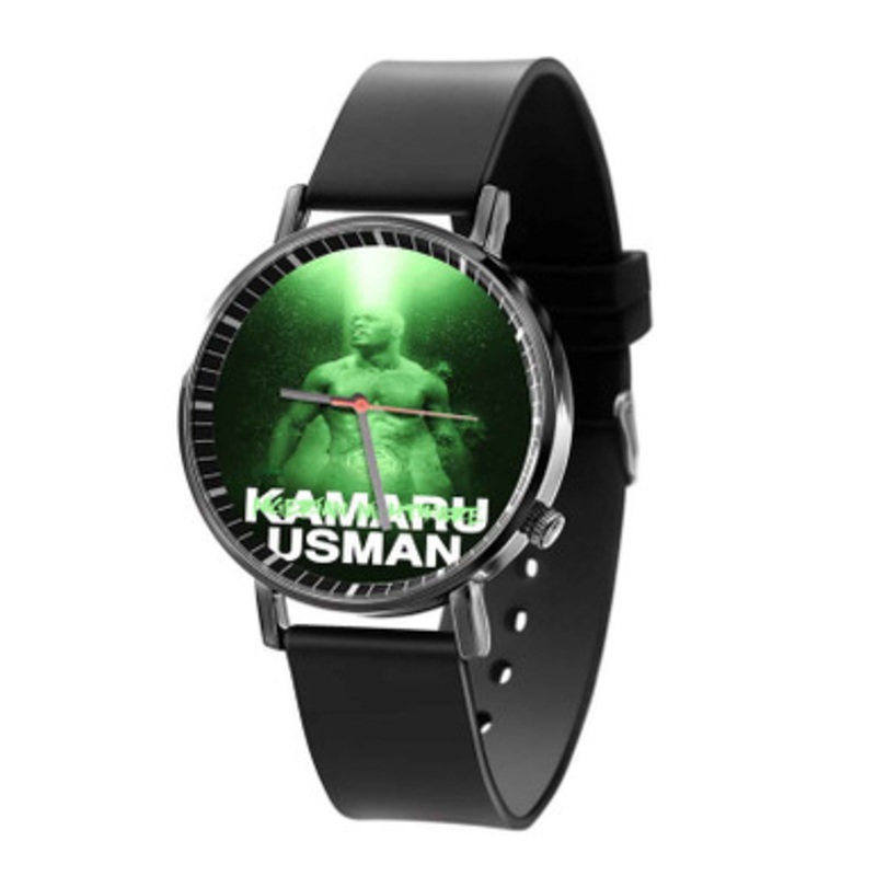 Kamaru Usman UFC Black Quartz Watch Unisex With Premium Gift Box