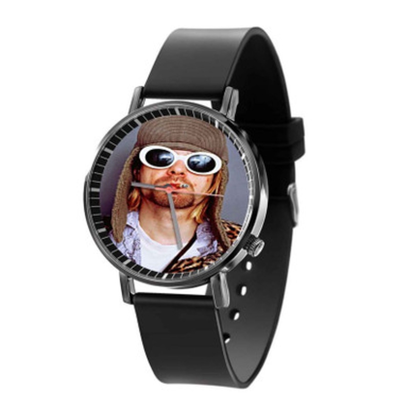 Kurt Cobain Nirvana Arts Unisex Black Quartz Watch With Premium Gift Box