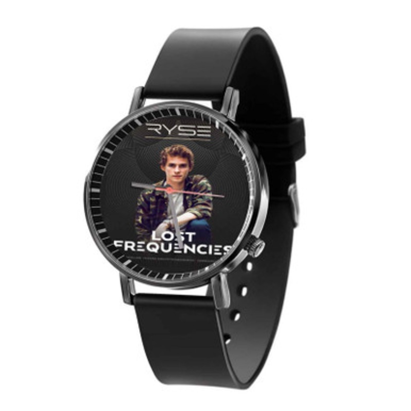 Lost Frequencies Black Quartz Watch With Premium Gift Box for Unisex