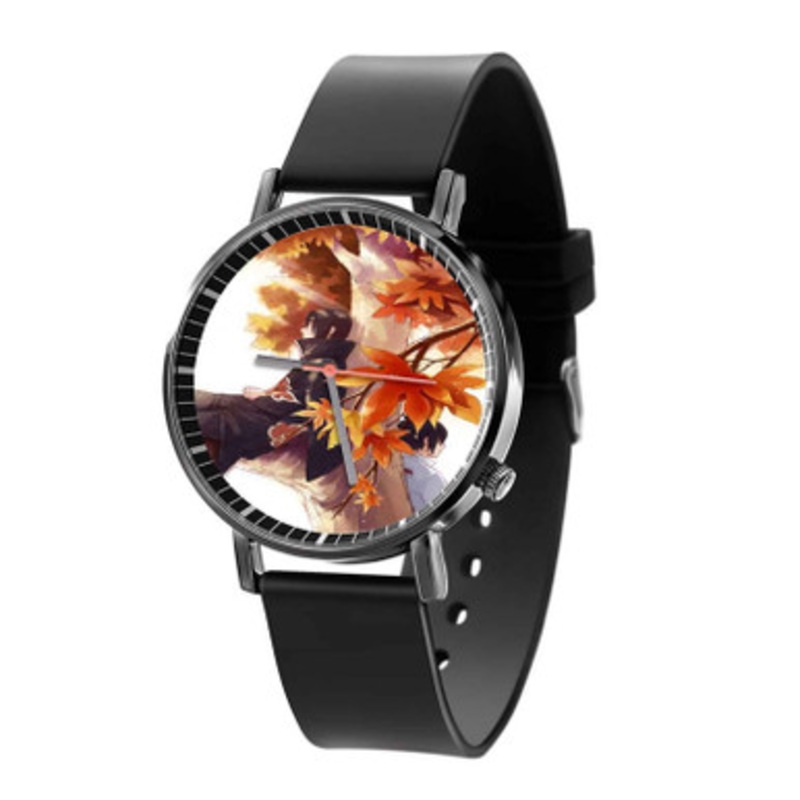 Naruto Shippuden Sasuke and Itachi Black Quartz Watch Unisex With Premium Gift Box