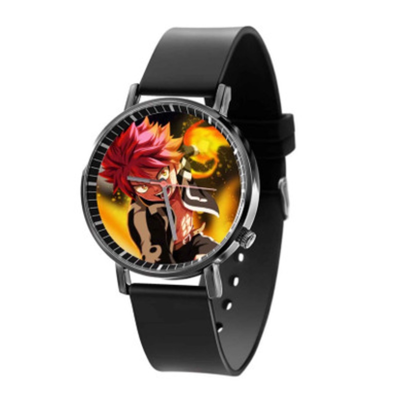 Natsu Fire Fairy Tail Unisex Black Quartz Watch With Premium Gift Box
