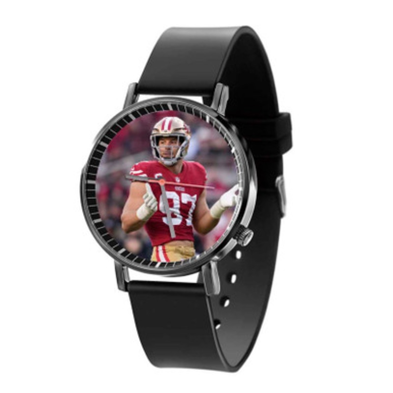 Nick Bosa San Francisco 49ers Black Quartz Watch Unisex With Premium Gift Box