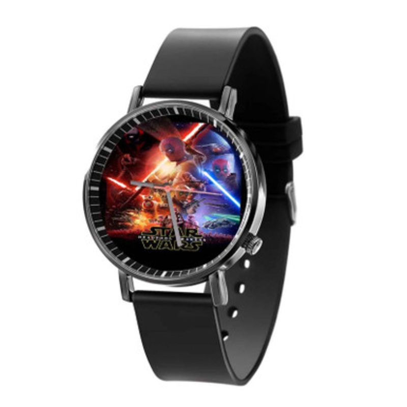 Star Wars Deadpool Awakens Black Quartz Watch Unisex With Premium Gift Box