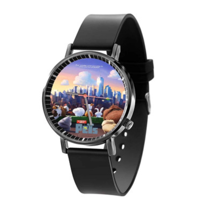 The Secret Life Of Pets Art Black Quartz Watch Unisex With Premium Gift Box