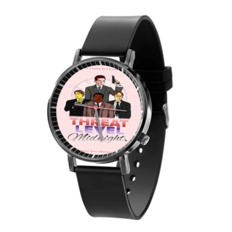 Threat Level Midnight Black Quartz Watch Unisex With Premium Gift Box