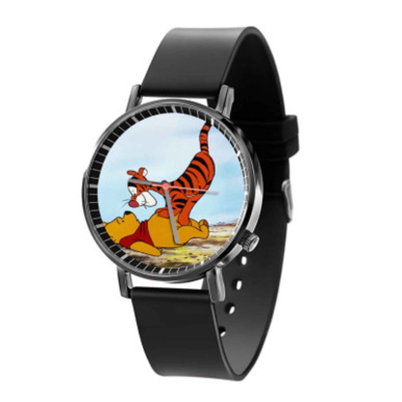 Tiger and Pooh Disney Unisex Black Quartz Watch With Premium Gift Box