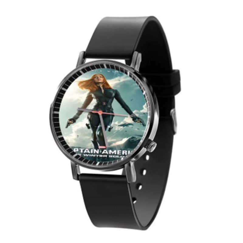 Black Widow Captain America Black Quartz Watch Unisex With Premium Gift Box