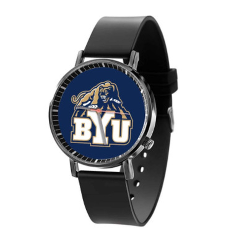 BYU Cougars Black Quartz Watch Unisex With Premium Gift Box