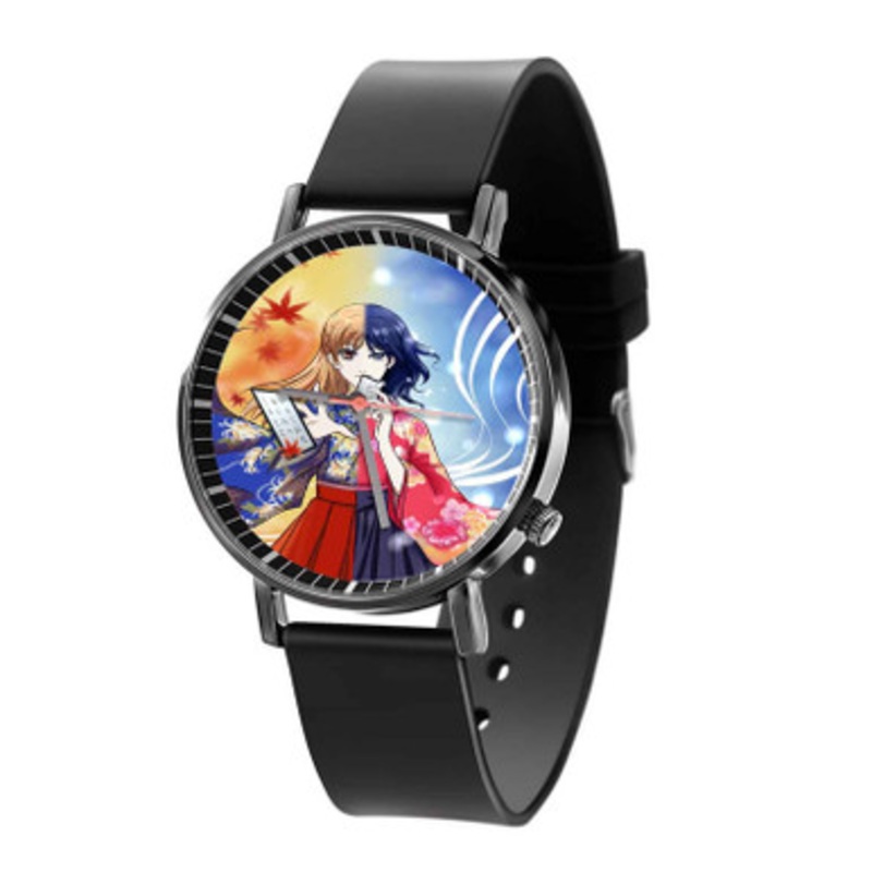 Chihayafuru Art Black Quartz Watch Unisex With Premium Gift Box