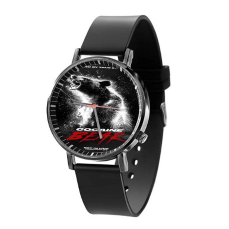 Cocaine Bear Black Quartz Watch Unisex With Premium Gift Box