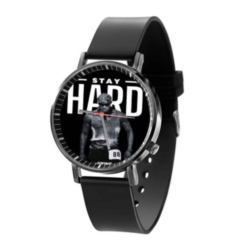 David Goggins Stay Hard Quotes Black Quartz Watch Unisex With Premium Gift Box