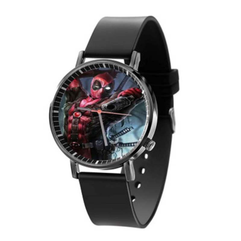Deadpool Shoot Marvel Unisex Black Quartz Watch With Premium Gift Box