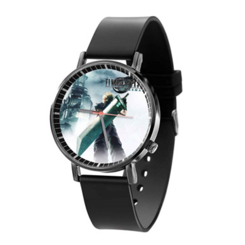 Final Fantasy VII Remake Game Black Quartz Watch Unisex With Premium Gift Box
