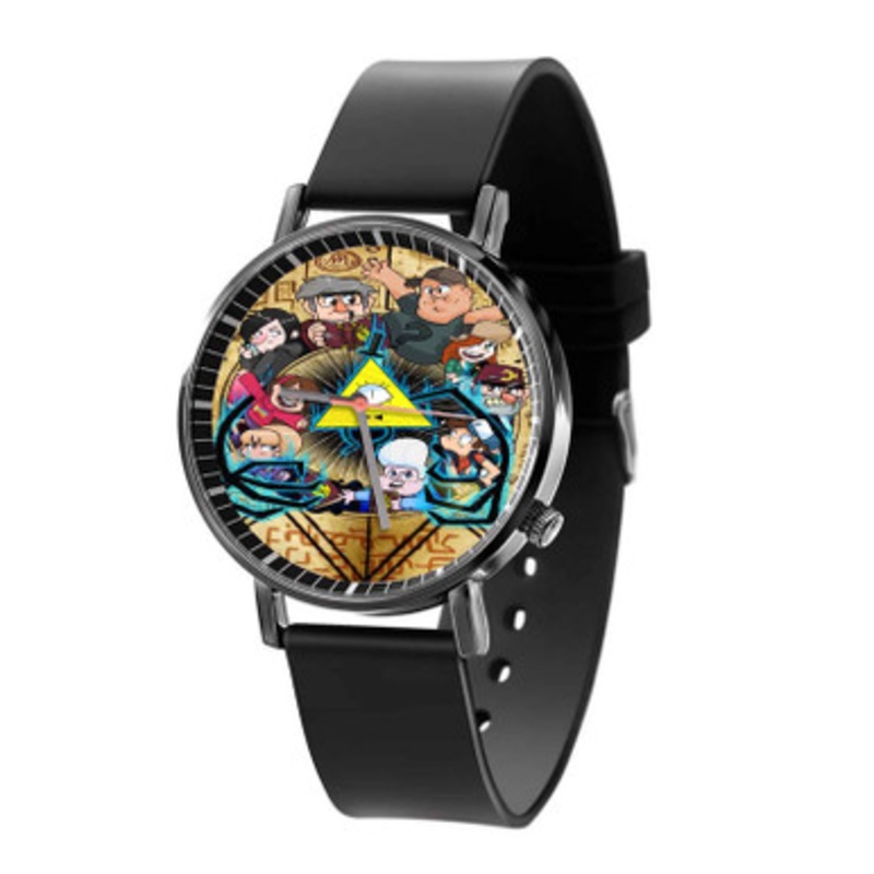 Gravity Falls Bill Cipher And Friends Black Quartz Watch Unisex With Premium Gift Box