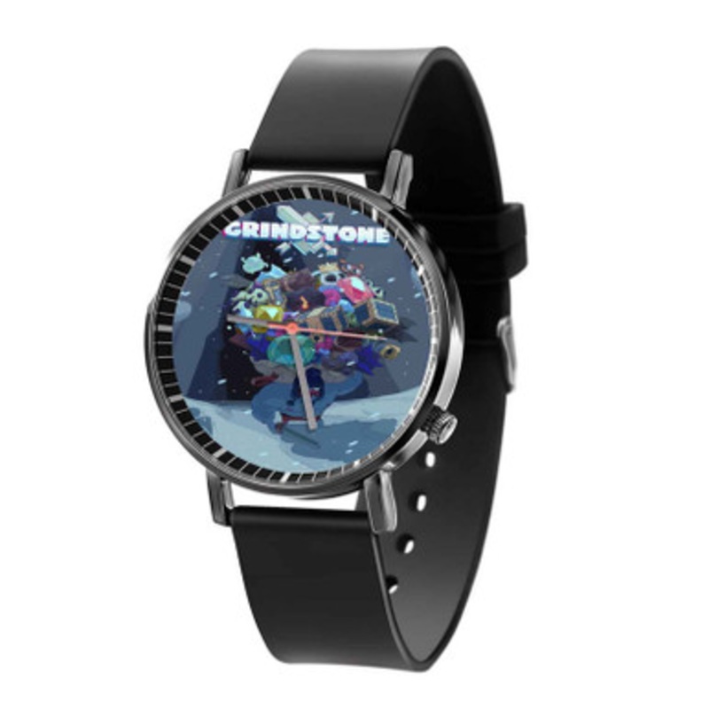 Grindstone Black Quartz Watch Unisex With Premium Gift Box