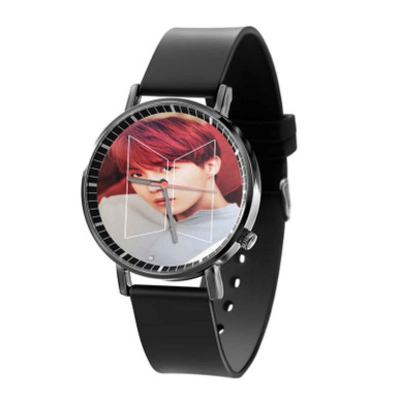 J Hope BTS Black Quartz Watch With Premium Gift Box for Unisex